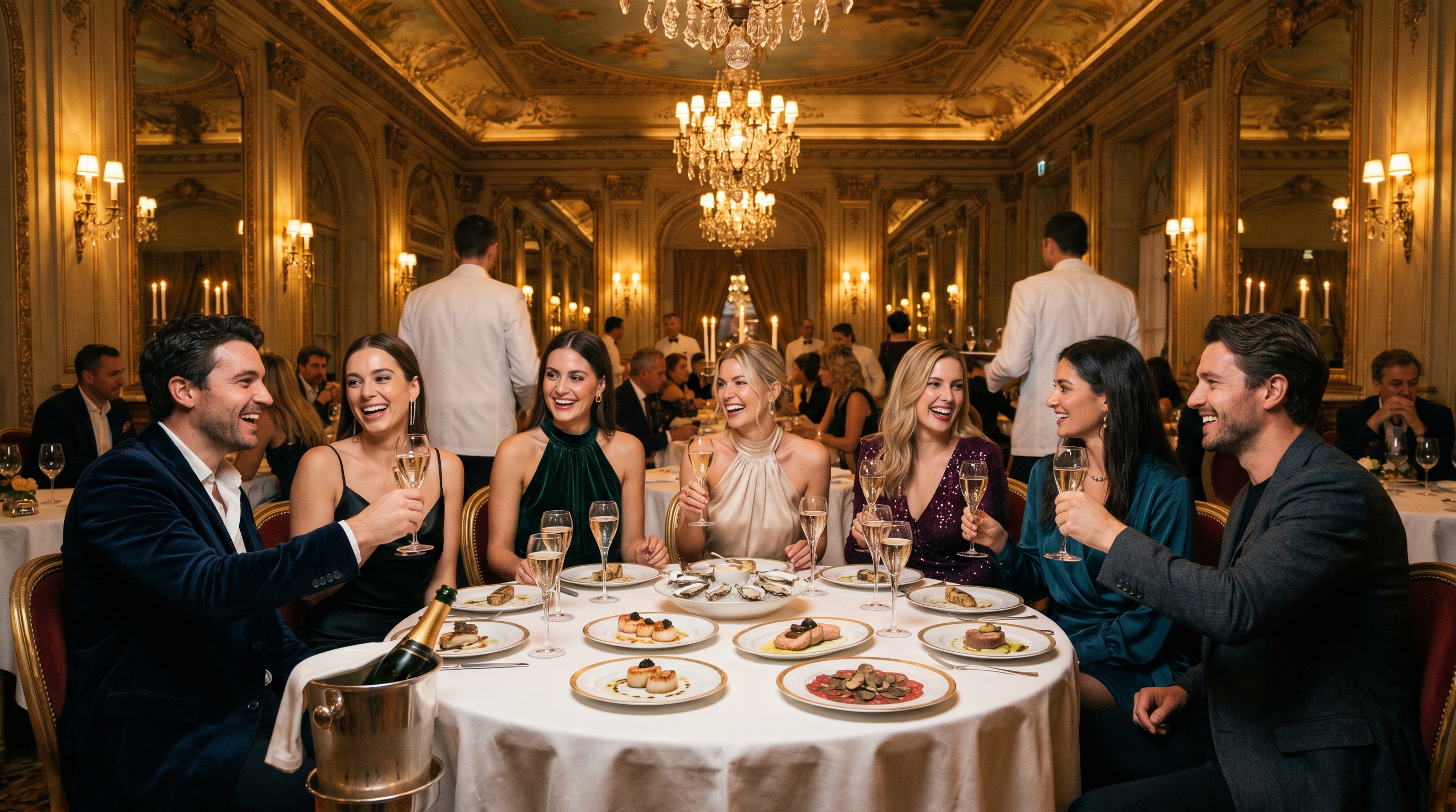 A Clubbable dinner — a private table at a luxury restaurant